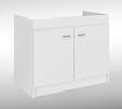 LEMPERT - Meuble sous-évier 2 portes - Blanc - vignette