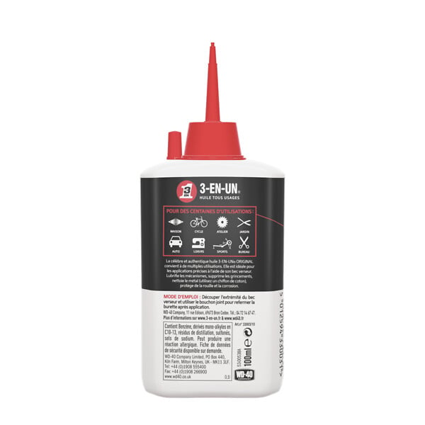 3-EN-UN - Huile tout usage - Burette 100ml - Lubrifiant multi-usages - large