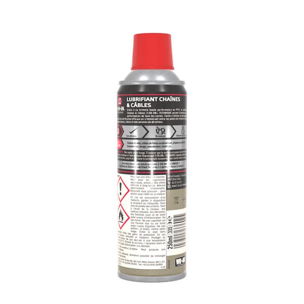 3-EN-UN - Lubrifiant chaîne et câble - Aérosol 250ml - PTFE - large