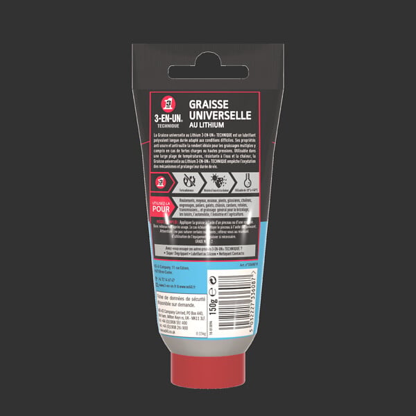 3-EN-UN - Graisse au Lithium - tube 150g - universelle - large