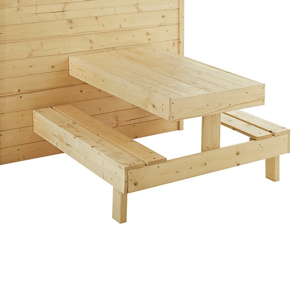 CERLAND - Maisonnette en pin massif Blanche - L.302xH.162xP.127cm - large