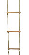 CERLAND - Échelle de corde 5 barreaux bois - Brun - L.32xH.200cm - vignette