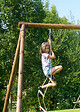 CERLAND - Échelle de corde 5 barreaux bois - Brun - L.32xH.200cm - vignette