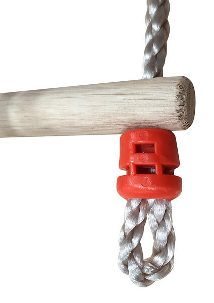 CERLAND - Échelle de corde 5 barreaux bois - Brun - L.32xH.200cm - large