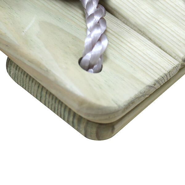 CERLAND - Balançoire bois hauteur réglable 1 enfant - L.35xH.20xP.15cm - large