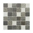U-TILE - Mosaïque mixte résine & pierre 100 x 50 cm - 5 x 5 cm mixte pierre et résine blanche - vignette