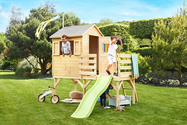 CERLAND - Maisonnette enfant en bois Joséphine - L.140xH.108xP.110cm - large