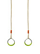 CERLAND - Paire d'anneaux de gymnastique en métal - Vert - L.13.5cm - vignette