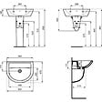 PORCHER - lavabo Ulysse Porcher - 60 x 47cm - Blanc - vignette