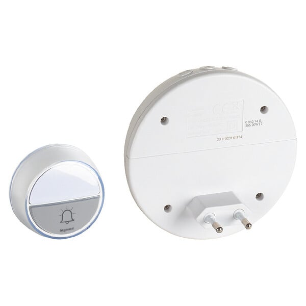 LEGRAND - Kit Carillon sans fil + Sonnette - 15 Mélodies - Blanc - large
