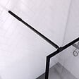 AURLANE - Paroi de Douche 90x200 cm - Cadre et Bras Aluminium NOIR MAT - DARK CONTOURING - vignette