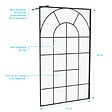 AURLANE - Paroi de douche Déco 120x195cm Verre 5mm Sérigraphié - Barre de fixation Noir Mat - vignette