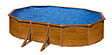 GRE - Piscine ovale acier Pacific bois - L.634xl.399xH.122cm - vignette