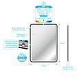 AURLANE - Miroir salle de bain avec eclairage LED et contour noir - 50x70cm - GO BLACK LED - vignette