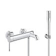 GROHE - Grohe Set bain/douche Mitigeur mécanique Essence + Douchette stick 1 jet Euphoria Cosmopolitan, Chrome (33624001-Euphoria) - vignette