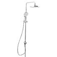 SWISS AQUA TECHNOLOGIES - Set de douche, douchette 3 jets, barre avec curseur, tête de douche XXL 254 mm intégrée, Chrome SATPIPET - vignette
