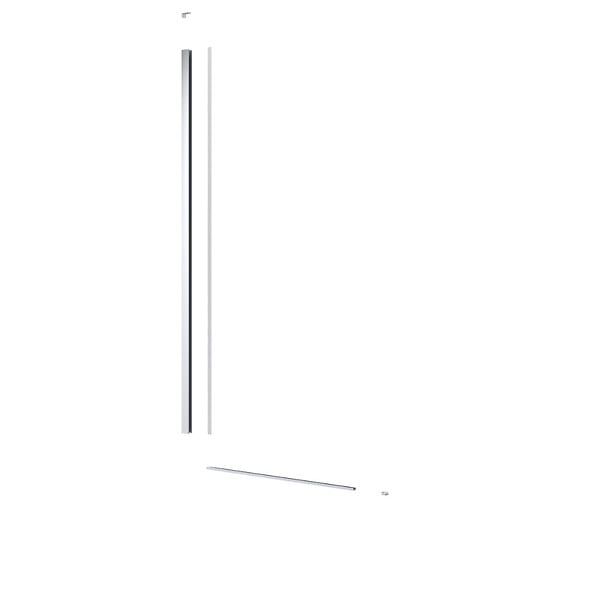 SWISS AQUA TECHNOLOGIES - Paroi de douche à l'italienne 107x200 cm Walk-in, anti-calcaire, verre transparent (WI110-SET) - large