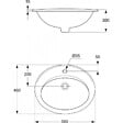 PORCHER - Vasque ronde lavabo Ulysse Porcher - 56 x 46cm - Blanc - vignette