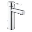 GROHE - Essence Mitigeur monocommande taille S avec tirette et vidage, cartouche en céramique, Chrome (24175001) - vignette