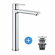 GROHE - Lineare Set Mitigeur Monocommande Lavabo Taille XL + Bonde clic clac Grohe pour lavabo avec trop-plein (23405001-CLICCLAC) - vignette