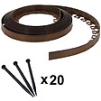GT GARDEN - Bordure de jardin flexible marron - 5 cm x 10 mètres avec 20 piquets d'ancrage - vignette