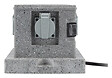 ZENITECH - Borne jardin IP44 4 x 16A + 2 interrupteurs câble H07RN-F 3G1,5mm² 4,5m - Zenitech - vignette