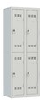 P.HENRY - Vestiaire 2 colonnes 2 cases - Acier - Gris perle - 4 cases - vignette