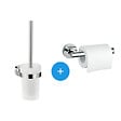 HANSGROHE - Logis Universal - Pack support de rouleau de rechange + Brosse WC, Chrome (41722000-DUOLOGIS3) - vignette