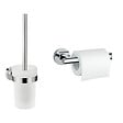 HANSGROHE - Logis Universal - Pack support de rouleau de rechange + Brosse WC, Chrome (41722000-DUOLOGIS3) - vignette
