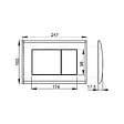 ALCA - Alca Plaque de commande pour WC suspendus, Chrome brillant (m271) - vignette