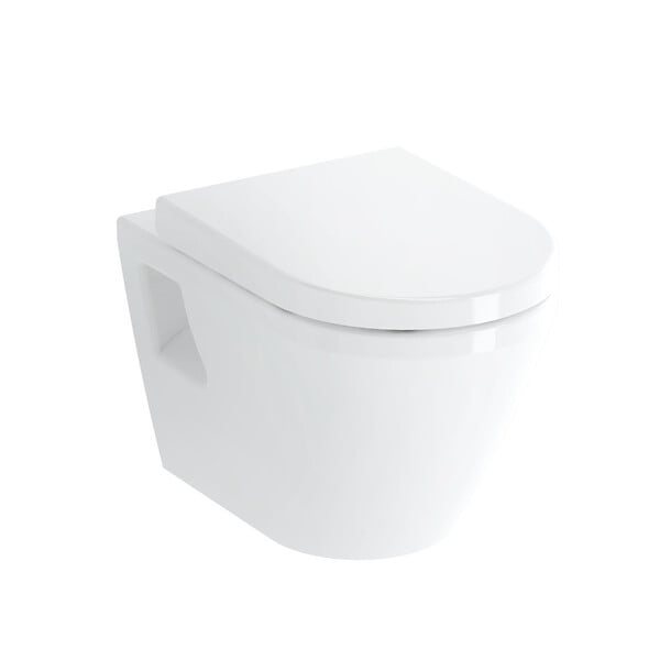 GEBERIT - Pack WC Bâti Duofix + WC suspendu Integra + Abattant en Duroplast + Plaque blanche - large