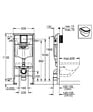 GROHE - Pack WC Bâti-support + WC Swiss Aqua Technologies Infinitio sans bride, fixation invisible + Plaque chrome - vignette
