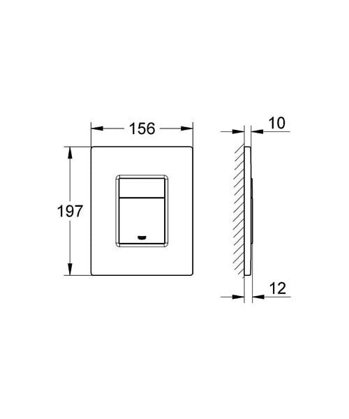 GROHE - Pack WC Bâti-support + WC Swiss Aqua Technologies Infinitio sans bride, fixation invisible + Plaque chrome - large