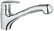 GROHE - Eurodisc Mitigeur Evier avec douchette extractible 2 jets, Chrome (G-32257001) - vignette