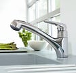 GROHE - Eurodisc Mitigeur Evier avec douchette extractible 2 jets, Chrome (G-32257001) - vignette