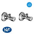 SCHELL - Comfort Lot de 2 robinets d'équerre avec fonction de régulation, Classe de débit A (052120699-PRO2) - vignette