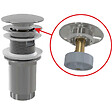 ALCA - Set Bonde Clic-clac raccord 5/4", pour lavabo avec trop-plein + Siphon, Chrome (AlcaSetChrome) - vignette