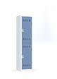P.HENRY - Vestiaire acier 2 cases - Gris perle et bleu - 180cm - vignette