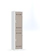 P.HENRY - Vestiaire métallique acier - 2 cases - Gris perle taupe - vignette