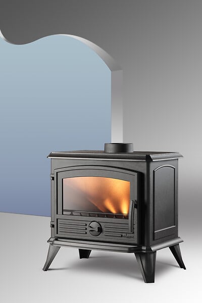 INVICTA - Poêle à bois en fonte - Samara - Anthracite - 6kW - large
