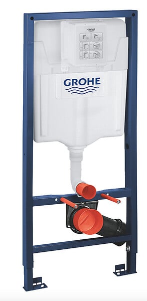 GROHE - Pack WC Bâti-support Rapid SL + Cuvette SAT Infinitio noire mat + Abattant frein de chute + Plaque Chrome - large