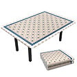 VOUNOT - Nappe de table rectangulaire en PVC Tissu non-tissé style ceramique - vignette