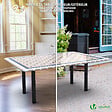 VOUNOT - Nappe de table rectangulaire en PVC Tissu non-tissé style ceramique - vignette