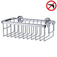 TESA - Aluxx Panier de bain/douche en aluminium chromé inoxydable, pose facile sans perçage (40201-00000-00) - vignette