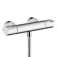 HANSGROHE - Ecostat Set mitigeur thermostatique + Barre 65cm + Douchette 2 jets + Flexible, Chrome (13211000-Vernis) - vignette