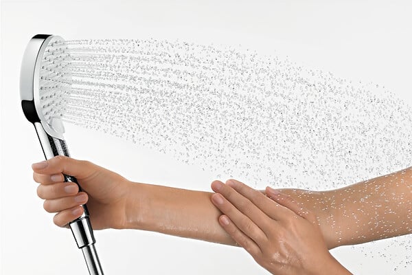 HANSGROHE - Ecostat Set mitigeur thermostatique + Barre 65cm + Douchette 2 jets + Flexible, Chrome (13211000-Vernis) - large