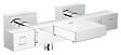 GROHE - Set bain/douche mitigeur thermostatique Grohtherm Cube + Douchette Euphoria 1 jet avec support mural (34497000-CUBESTICK) - vignette