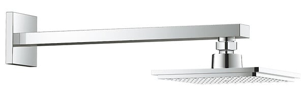 GROHE - Eurocube Set mitigeur mécanique + Douchette stick 1 jet avec support + Douche de tête + Corps d'encastrement (24062000-Eurocube) - large