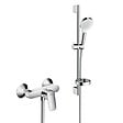HANSGROHE - Logis Pack Mitigeur monocommande + Set de douche Crometta Vario avec porte-savon (71600000-Crometta2) - vignette