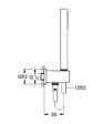 GROHE - Grohtherm Set de douche encastré avec mitigeur thermostatique, douche de tête 250mm + Douchette avec support mural, Chrome - vignette